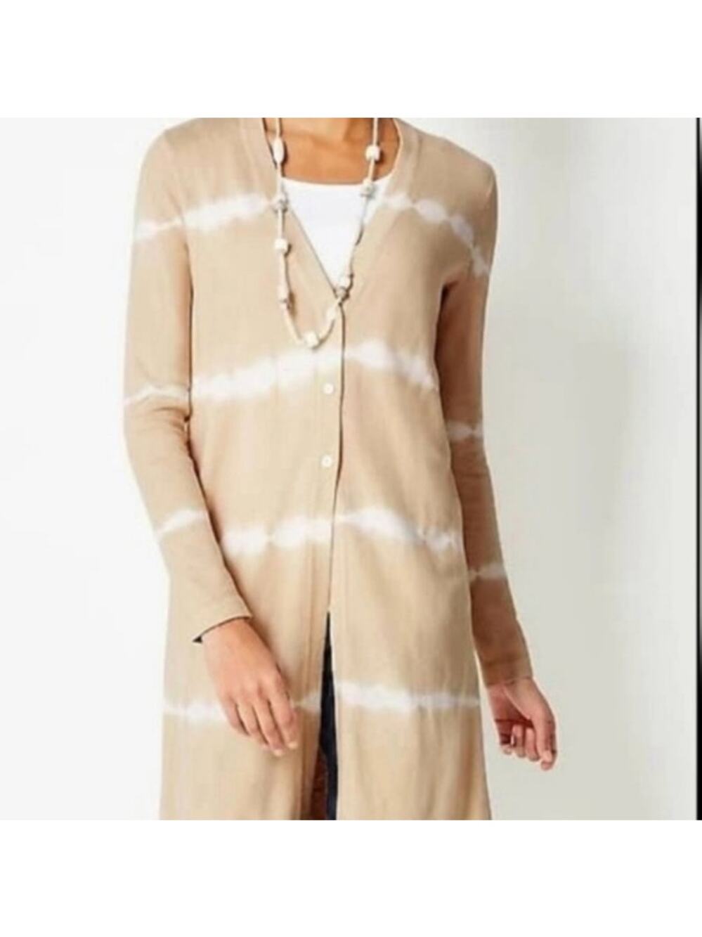 J. Jill longline long cardigan tie dye sweater NWT SP lagenlook cotton